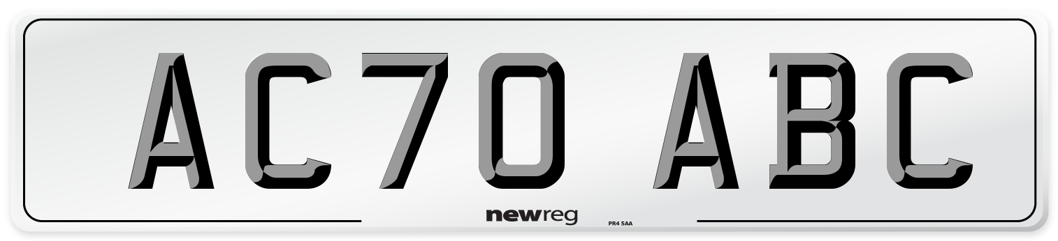 AC70 ABC Number Plate from New Reg